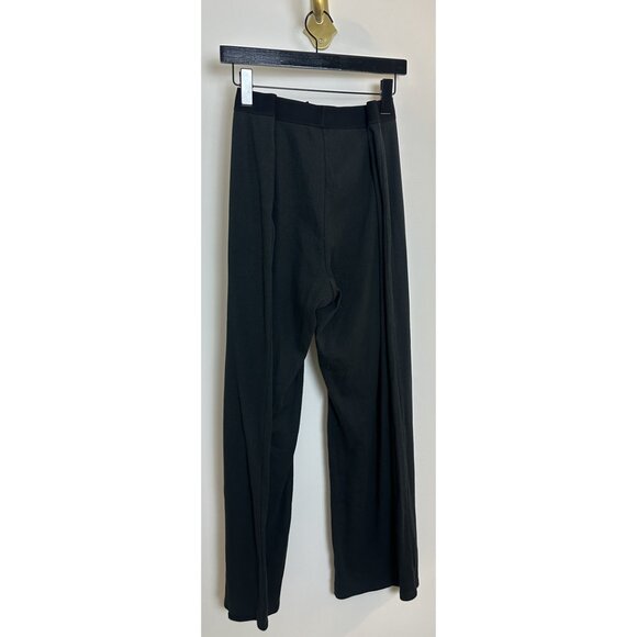 SKIMS Stretch Cotton Rib Pajama Pants in Soot Black Size Large - Picture 8 of 9